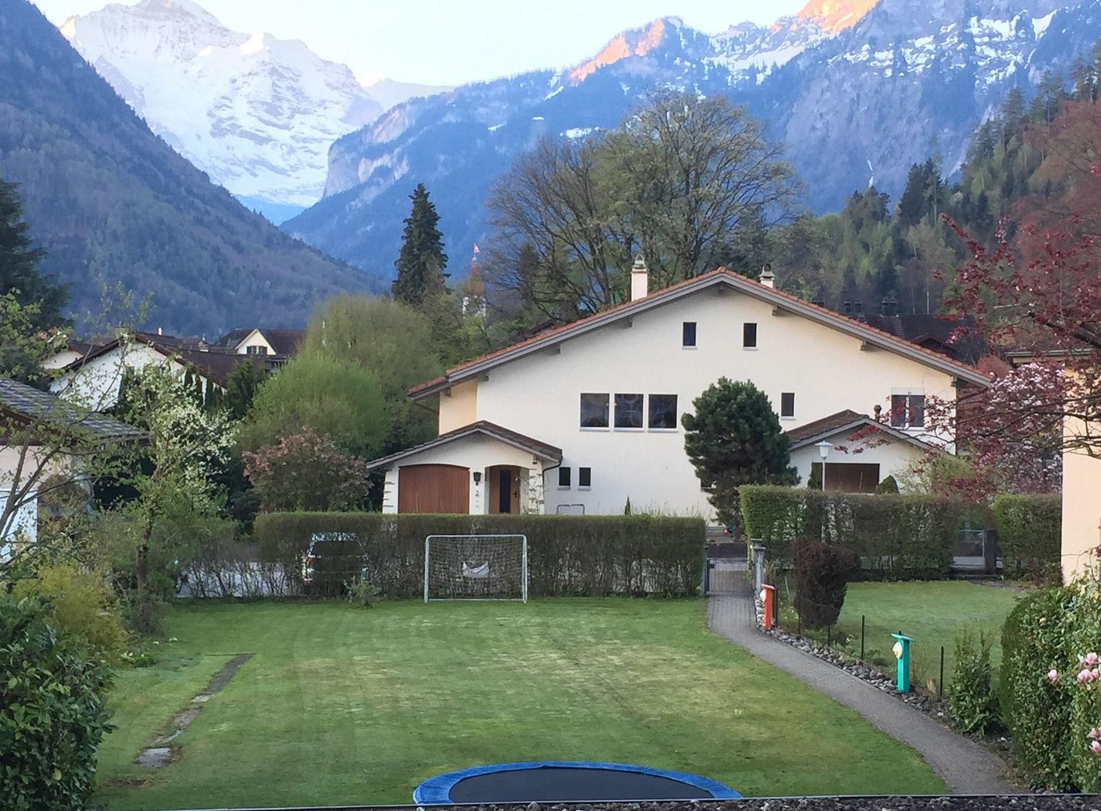 House exterior with Jungfrau behind